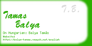 tamas balya business card